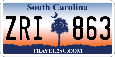 SC license plate ZRI863