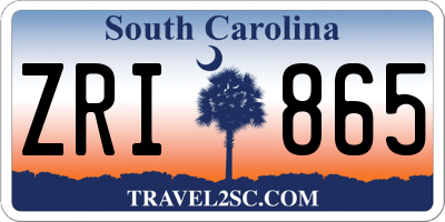 SC license plate ZRI865