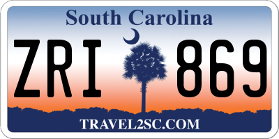 SC license plate ZRI869