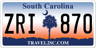 SC license plate ZRI870
