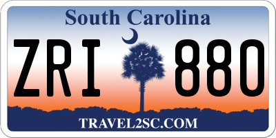 SC license plate ZRI880
