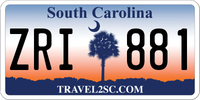 SC license plate ZRI881