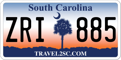 SC license plate ZRI885