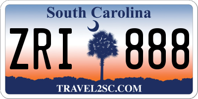 SC license plate ZRI888