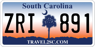 SC license plate ZRI891