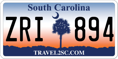 SC license plate ZRI894