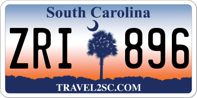 SC license plate ZRI896