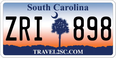 SC license plate ZRI898