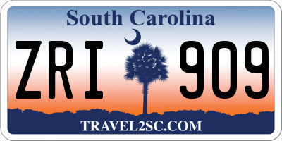 SC license plate ZRI909