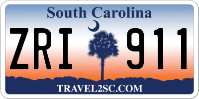SC license plate ZRI911