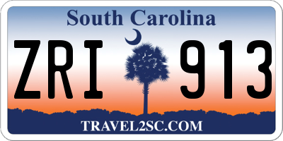 SC license plate ZRI913