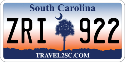 SC license plate ZRI922