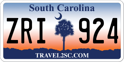 SC license plate ZRI924