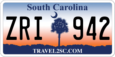 SC license plate ZRI942