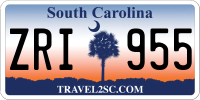 SC license plate ZRI955