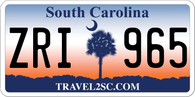 SC license plate ZRI965