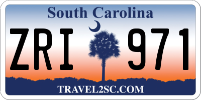 SC license plate ZRI971