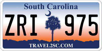 SC license plate ZRI975