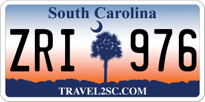 SC license plate ZRI976