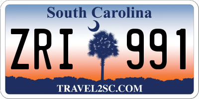 SC license plate ZRI991