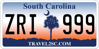 SC license plate ZRI999