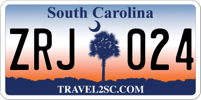 SC license plate ZRJ024