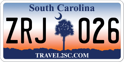 SC license plate ZRJ026