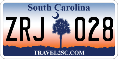 SC license plate ZRJ028