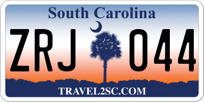 SC license plate ZRJ044
