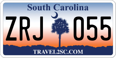 SC license plate ZRJ055
