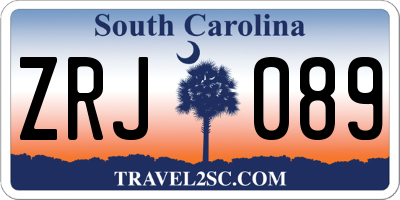 SC license plate ZRJ089