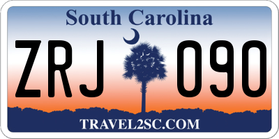 SC license plate ZRJ090