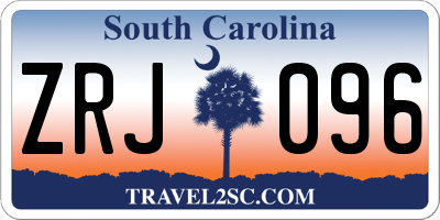 SC license plate ZRJ096