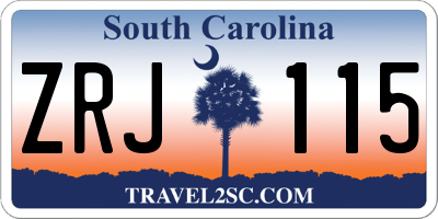 SC license plate ZRJ115