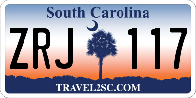 SC license plate ZRJ117