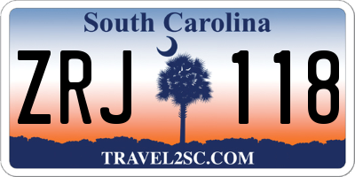 SC license plate ZRJ118