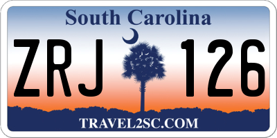 SC license plate ZRJ126
