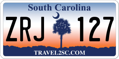 SC license plate ZRJ127
