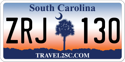 SC license plate ZRJ130