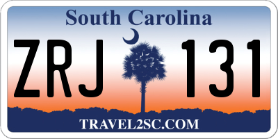 SC license plate ZRJ131
