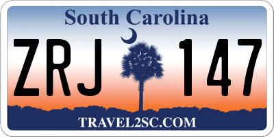 SC license plate ZRJ147