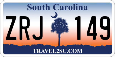 SC license plate ZRJ149