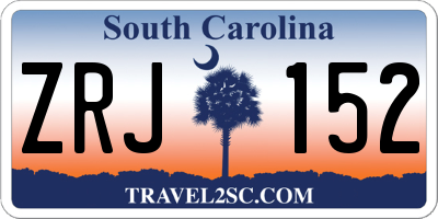 SC license plate ZRJ152