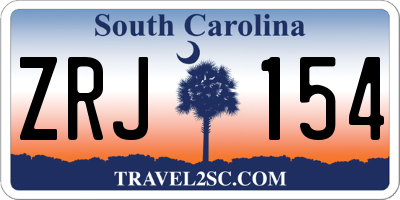 SC license plate ZRJ154
