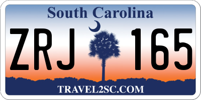 SC license plate ZRJ165