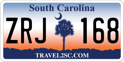 SC license plate ZRJ168