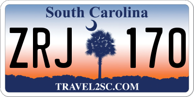 SC license plate ZRJ170