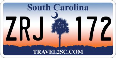 SC license plate ZRJ172