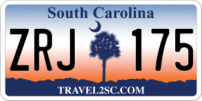 SC license plate ZRJ175