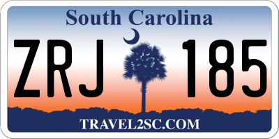 SC license plate ZRJ185